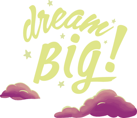 dream big inspirational quote on transparent background for creative design - Download Free Stock Videos Pikwizard.com