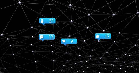 Abstract social media metrics on digital network