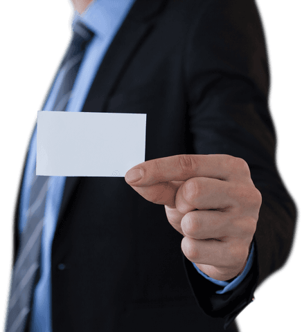 Transparent Midsection of Businessman Holding Blank Card Close-Up - Download Free Stock Videos Pikwizard.com