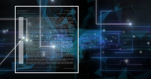 Dynamic Digital Network and Data Flow Animation Backdrop