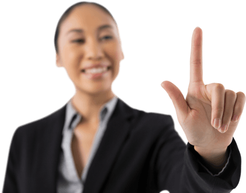 Businesswoman Engaging Transparent Virtual Interface - Download Free Stock Videos Pikwizard.com