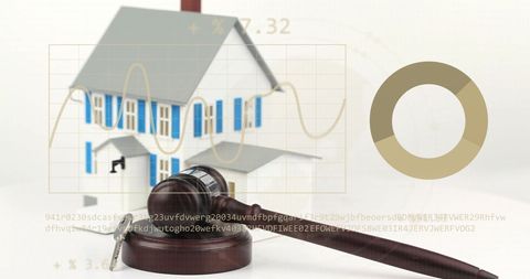 Financial Data Visualization Over Real Estate Model - Download Free Stock Images Pikwizard.com