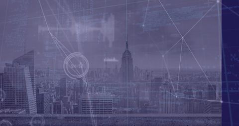 Futuristic Urban Digital Cityscape with Interactive Data and Holographic Display - Download Free Stock Images Pikwizard.com