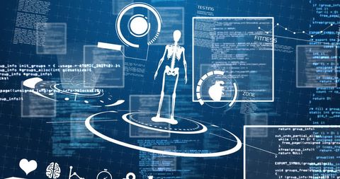 Futuristic medical data and holographic health interface