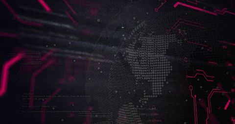 Futuristic Cyber Interface with Digital Globe Concept