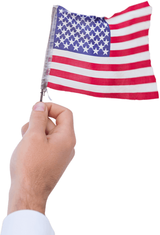 patriotic hand holding usa flag on transparent background - Download Free Stock Videos Pikwizard.com