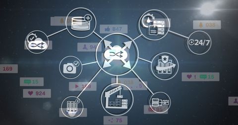 Digital Network of Social Media Interface Conceptualization - Download Free Stock Images Pikwizard.com