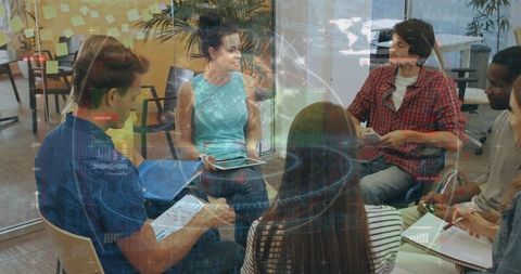 Diverse Business Team Engaging Innovative Financial Strategies