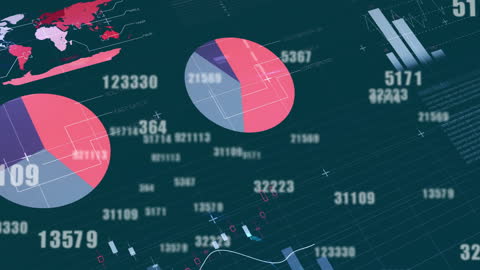 Financial Data Analysis and Global Connectivity Graphic
