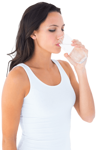healthy woman drinking water for hydration transparent background - Download Free Stock Videos Pikwizard.com