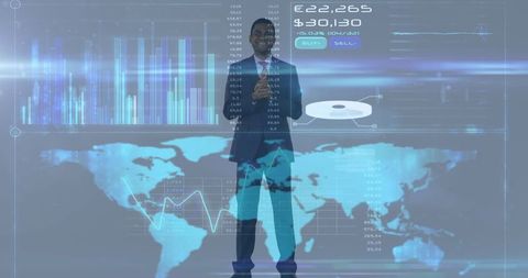African American Businessman Analyzing Global Financial Data - Download Free Stock Images Pikwizard.com