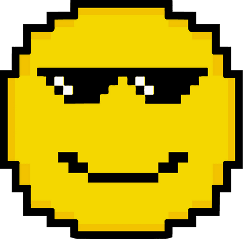 cool pixelated smiley with sunglasses transparent background - Download Free Stock Videos Pikwizard.com