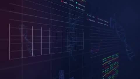 Futuristic Digital Data and Analytics Visualization with 3D Helix