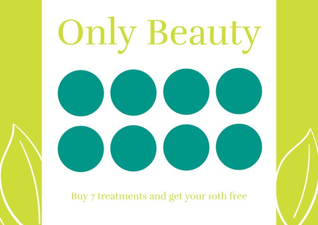 Beauty Treatment Loyalty Card Template with Serene Design - Download Free Stock Videos Pikwizard.com