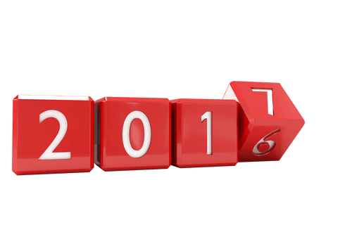 Red Cubes Displaying Year Transition From 2016 to 2017 On Transparent Background - Download Free Stock Videos Pikwizard.com