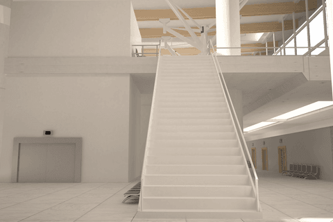 transparent interior of modern airport terminal staircase - Download Free Stock Videos Pikwizard.com