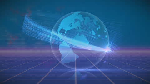 Futuristic Global Networking and Data Animation