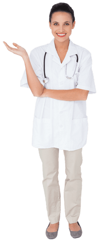 Confident Female Doctor in White Coat on Transparent Background - Download Free Stock Videos Pikwizard.com