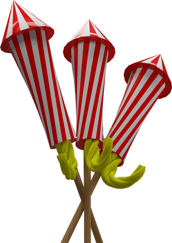 red and white striped rocket fireworks with transparent background - Download Free Stock Videos Pikwizard.com