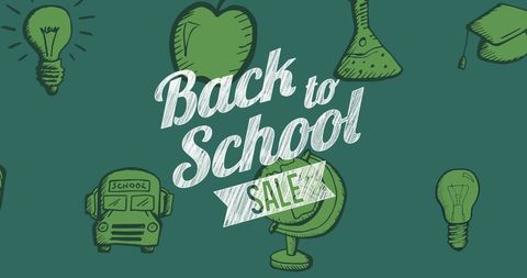 Back to School Sale Education Themed Graphic - Download Free Stock Images Pikwizard.com