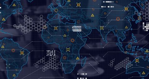 High-Tech World Map Representation for Data Analytics - Download Free Stock Images Pikwizard.com