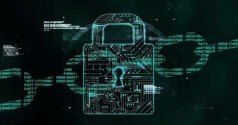 Digital Data Security with Padlock and Chain Symbols - Download Free Stock Images Pikwizard.com