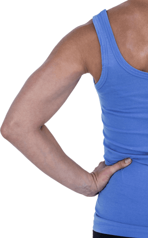 transparent background muscular woman in blue tank top - Download Free Stock Videos Pikwizard.com