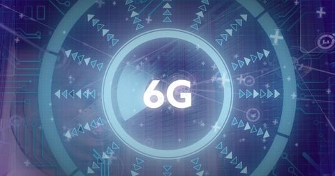 6G Network Concept with Data Flow and Digital Interface Design - Download Free Stock Images Pikwizard.com