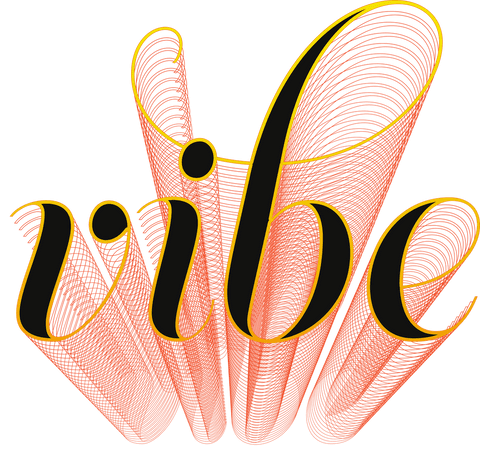 stylish vibe text with vibrant spiral shadow illustration - Download Free Stock Videos Pikwizard.com