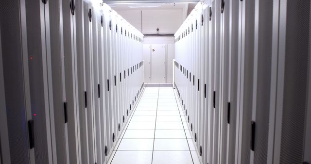 Modern Data Center Server Room with Rows of Server Racks - Download Free Stock Images Pikwizard.com