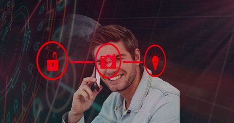 Businessman networking solutions concept with global technology