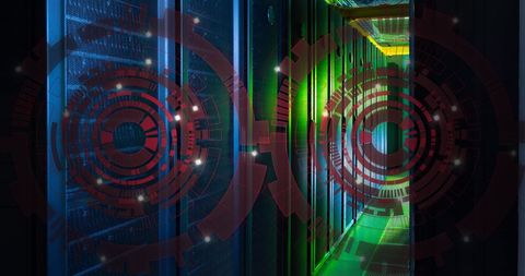 Digital Interface Scanners in Modern Server Room - Download Free Stock Images Pikwizard.com