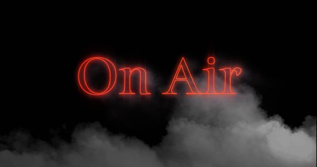 On Air Neon Sign with Smoky Background for Broadcasting Concepts - Download Free Stock Images Pikwizard.com