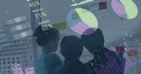 Business Team Analyzing Financial Graphs with Digital Overlay - Download Free Stock Images Pikwizard.com