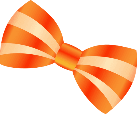orange striped bow with gradient on transparent background - Download Free Stock Videos Pikwizard.com