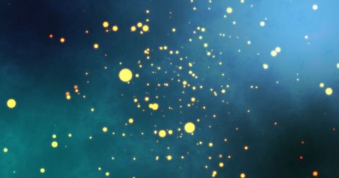 abstract glowing particles on blue galaxy background - Download Free Stock Images Pikwizard.com