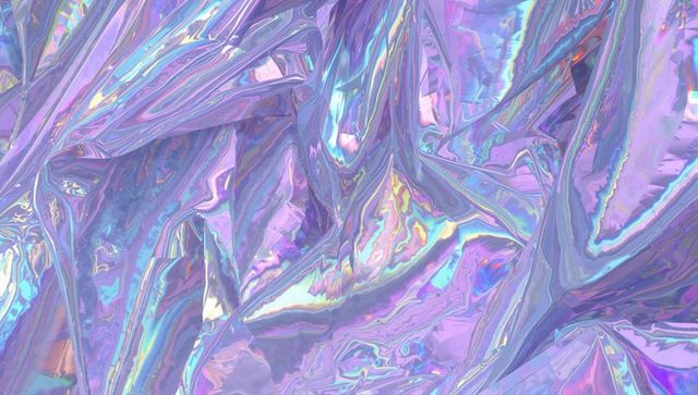 Shimmering holographic foil texture in iridescent pastels