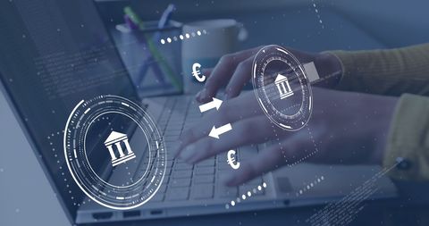 Digital Currency Exchange on Laptop with Futuristic Interface - Download Free Stock Images Pikwizard.com