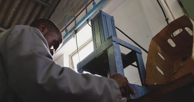 Focused Engineer Working with Industrial Machinery - Download Free Stock Images Pikwizard.com