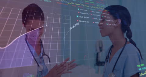 Healthcare Professionals Analyzing Digital Financial Data