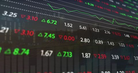 Digital Stock Market Graphs Over City Landscape Displaying Trends - Download Free Stock Images Pikwizard.com