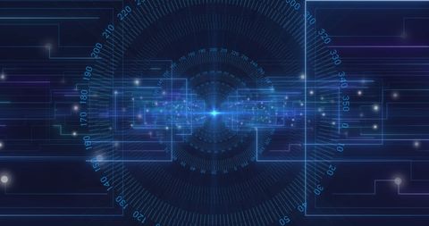 Futuristic Data Tunnel with Illuminated Network Elements - Download Free Stock Images Pikwizard.com