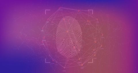 Digital Fingerprint Security in Abstract Gradient - Download Free Stock Images Pikwizard.com