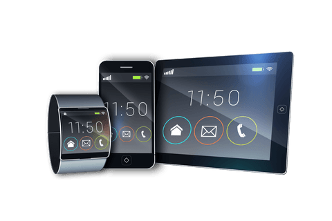Transparent Digital Devices: Smartphone, Tablet, and Smartwatch Displaying Interface - Download Free Stock Videos Pikwizard.com