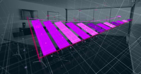 Digital Graph Projection in Modern Office Space - Download Free Stock Images Pikwizard.com