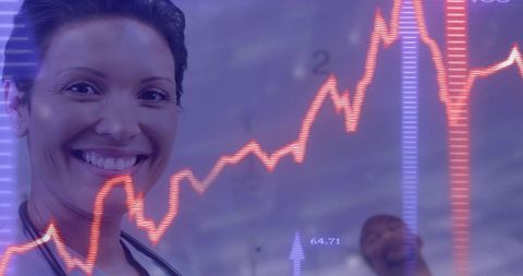 Smiling doctor analyzing data paves way for advanced healthcare solutions