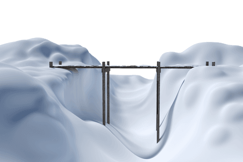 transparent bridge over snow-covered mountain chasm - Download Free Stock Videos Pikwizard.com