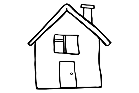 Transparent house outline on clear background vector