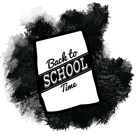 Transparent back to school typography design on paper
