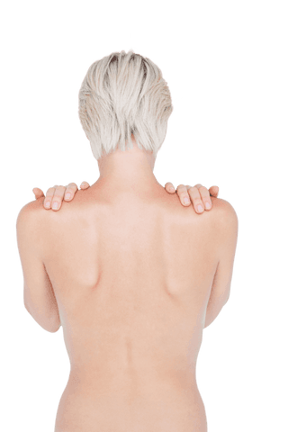 transparent background woman holding shoulders with elegance - Download Free Stock Videos Pikwizard.com